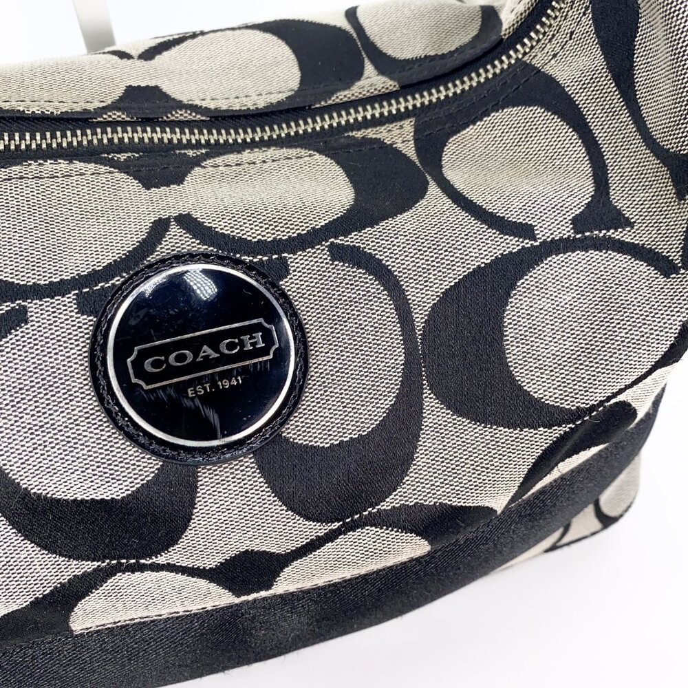 COACH Hobo Signature Stripe Canvas Shoulder bag - E1094-F15197 - Picture 11 of 15